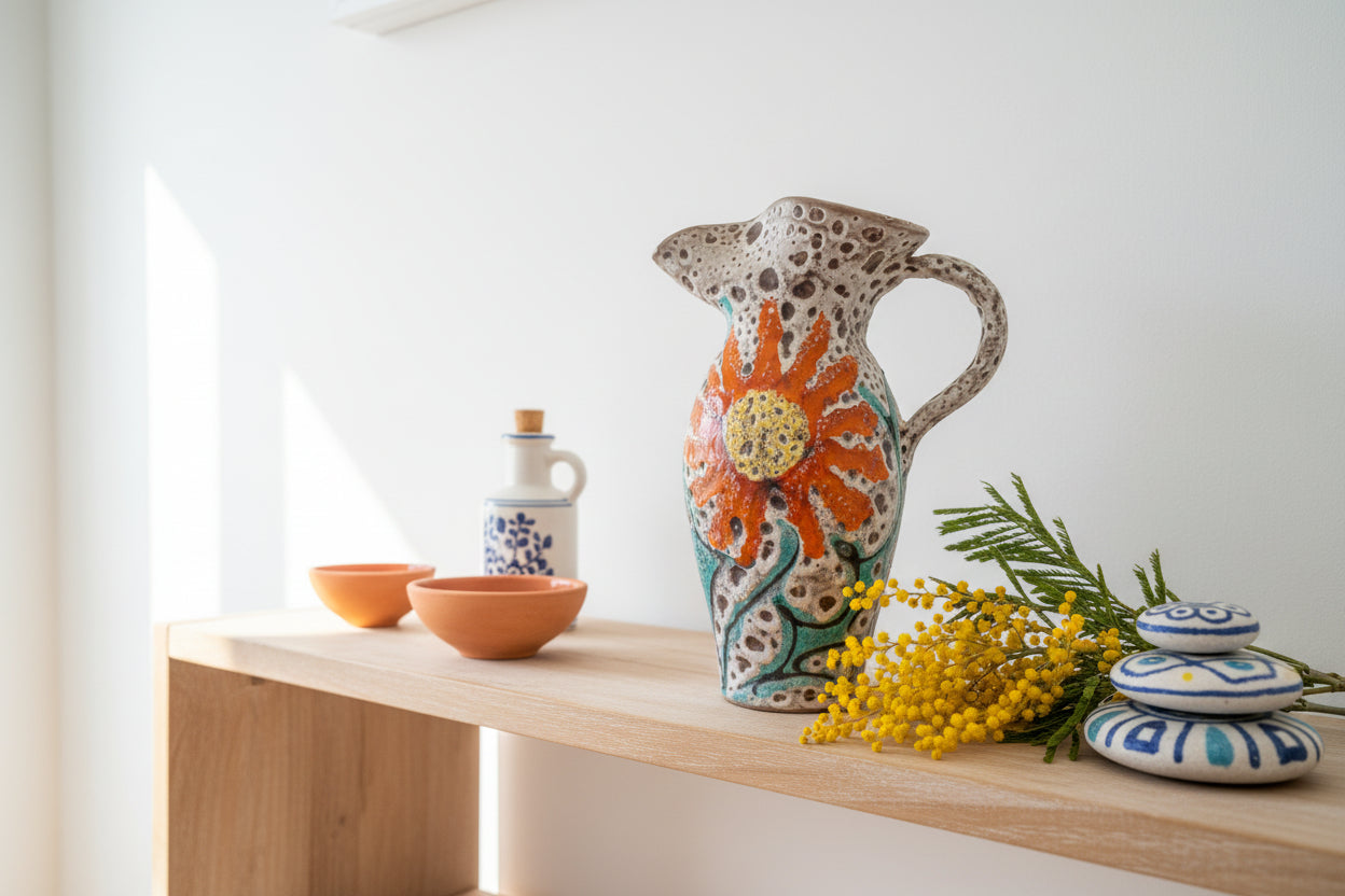 Cruche Vintage de Vallauris style Fat Lava- Ref 008