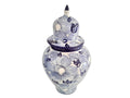 Pot vintage fleurs bleues- Ref 009