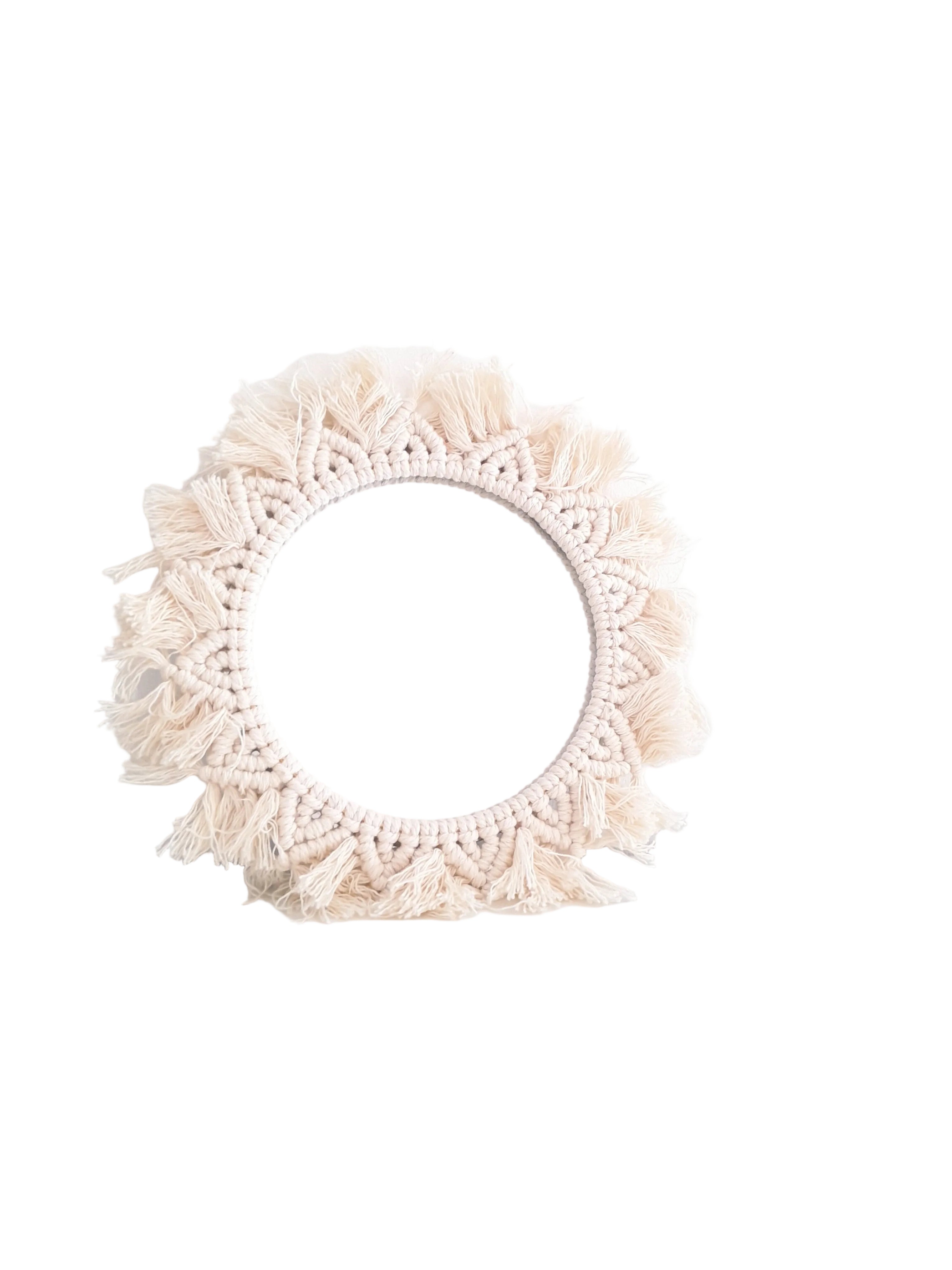 Miroir en macramé - Ref 011
