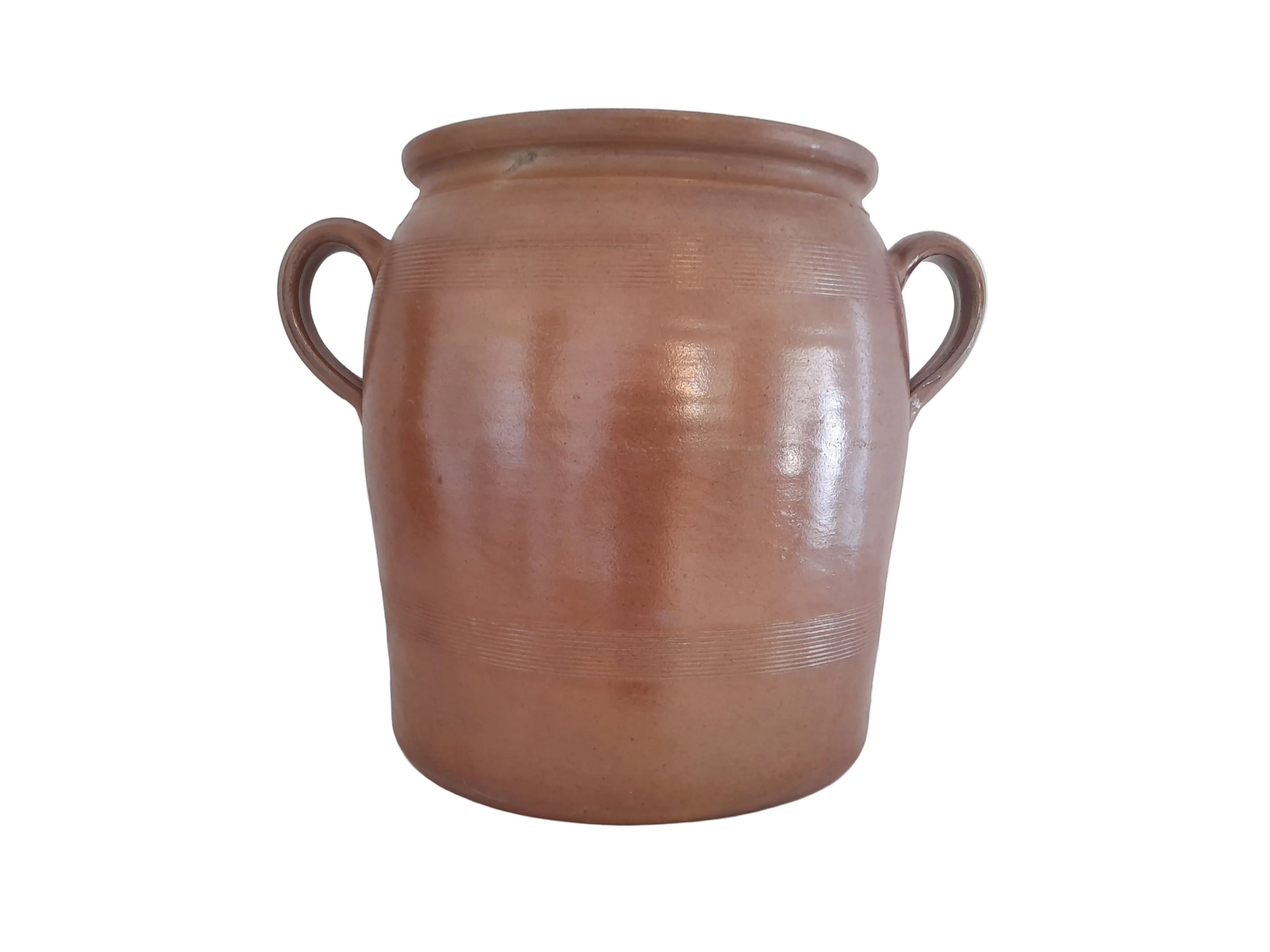 Pot à graisse en grès marron - Ref 017
