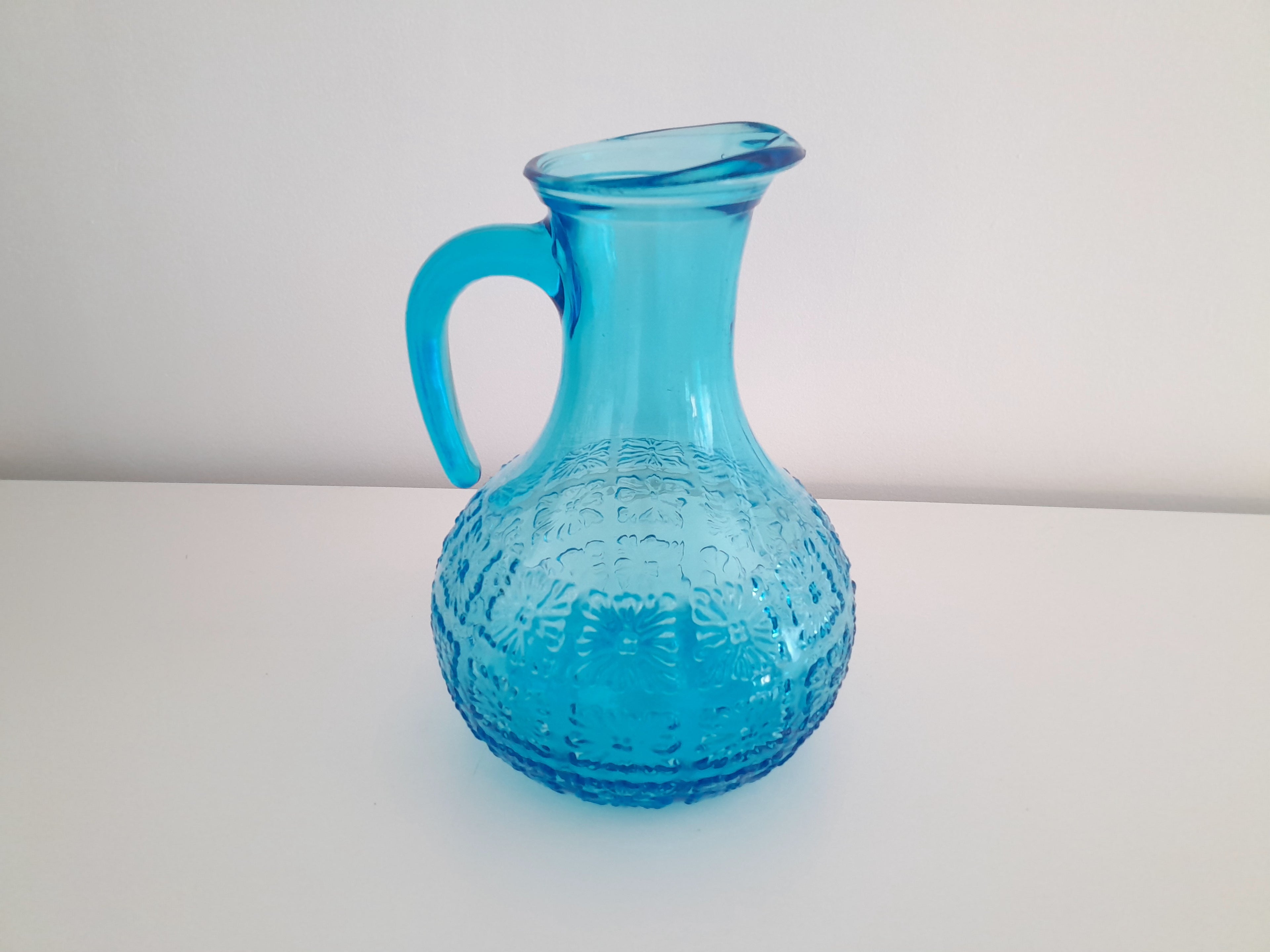 Carafe bleue Rossini années 50 - Ref 018