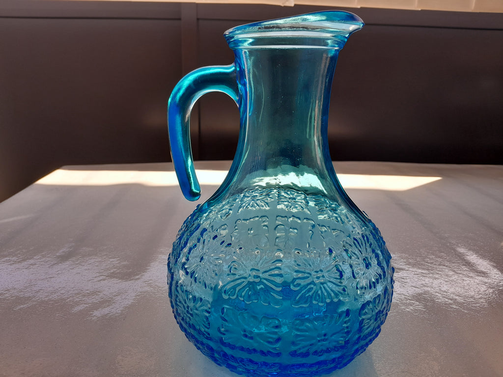 Carafe bleue Rossini années 50 - Ref 018