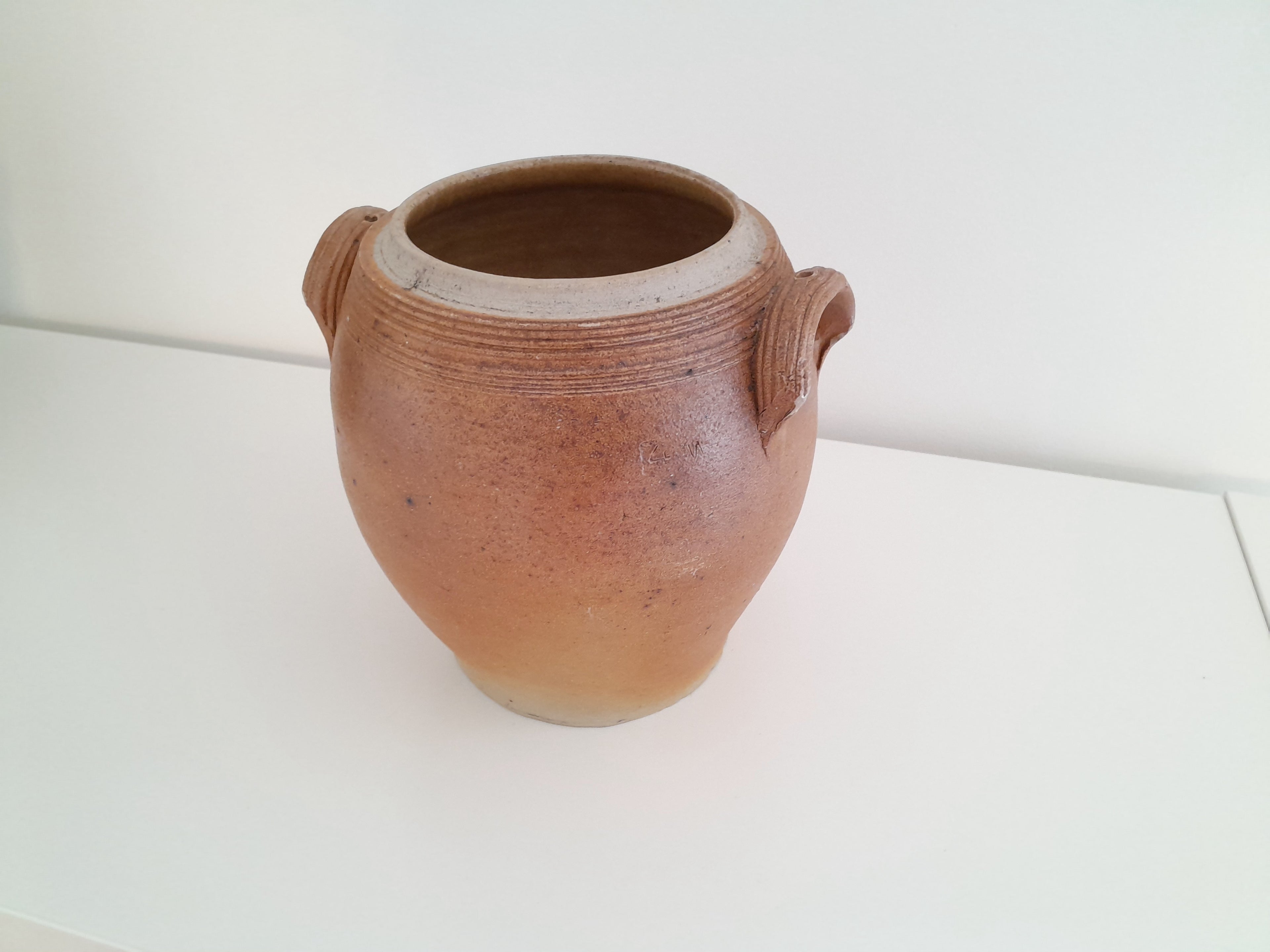 Pot en grès marron - Ref 035