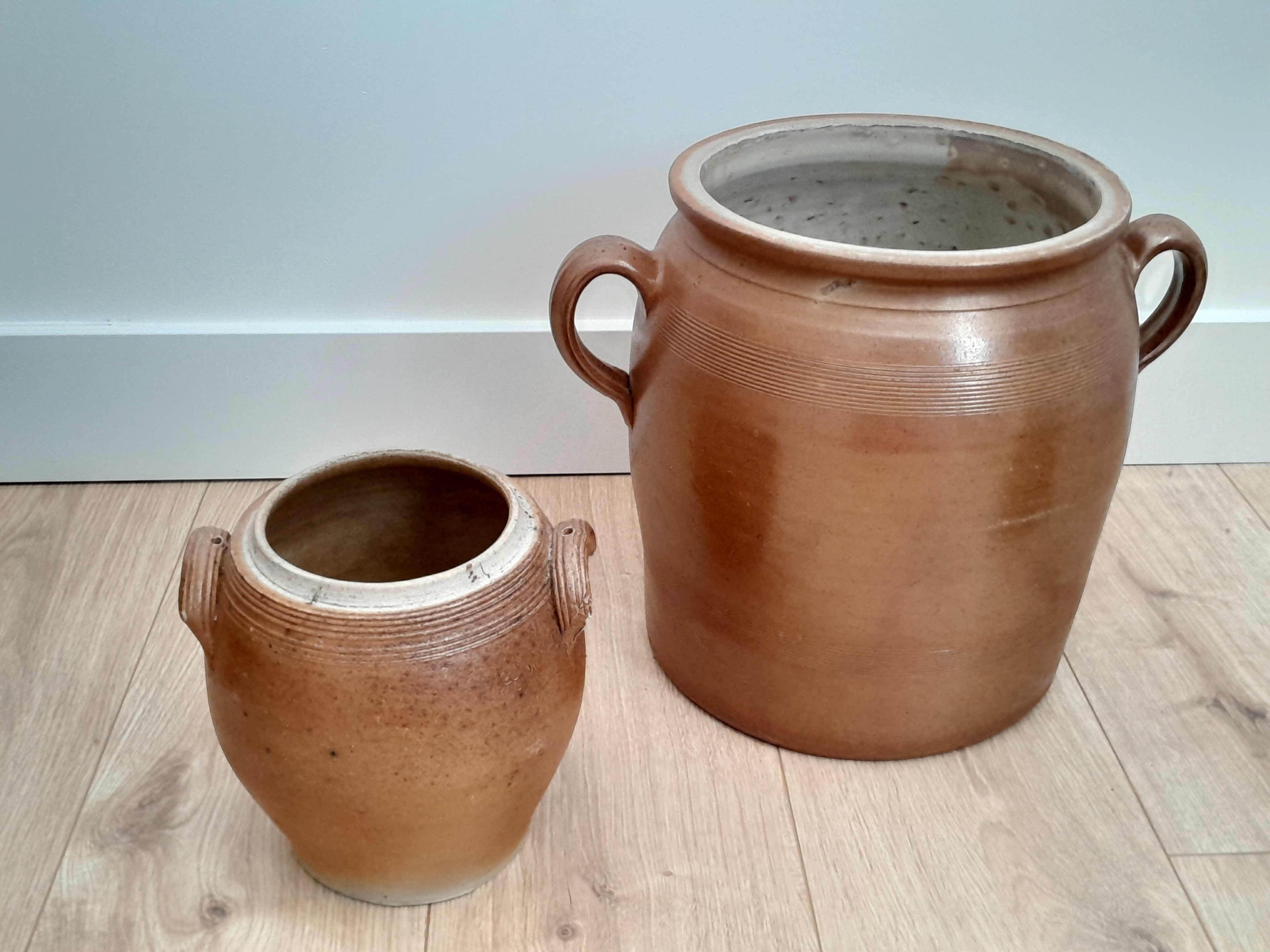 Pot en grès marron - Ref 035