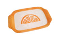 Plat rectangulaire motif orange - Ref 042