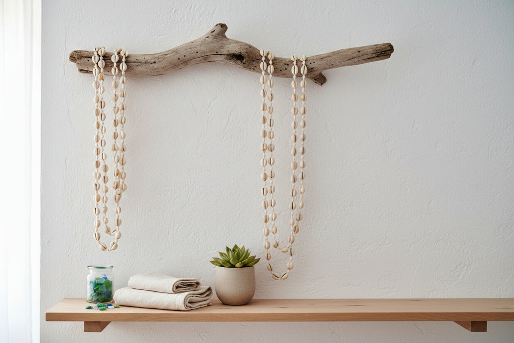 Collier en coquillages vintage bord de mer- Ref 050