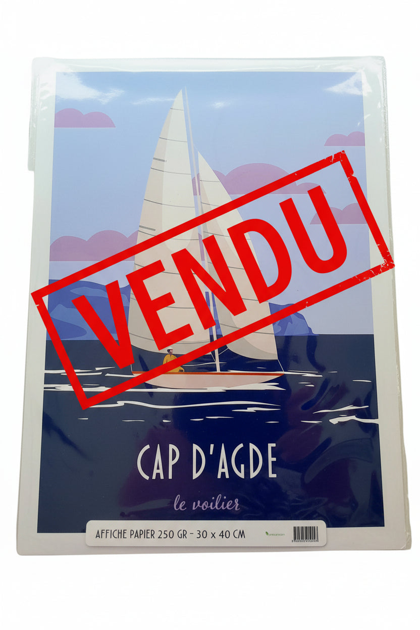Affiche Cap d'Agde le Voilier - Ref 053