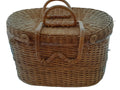 Panier en rotin et osier vintage - Ref 057