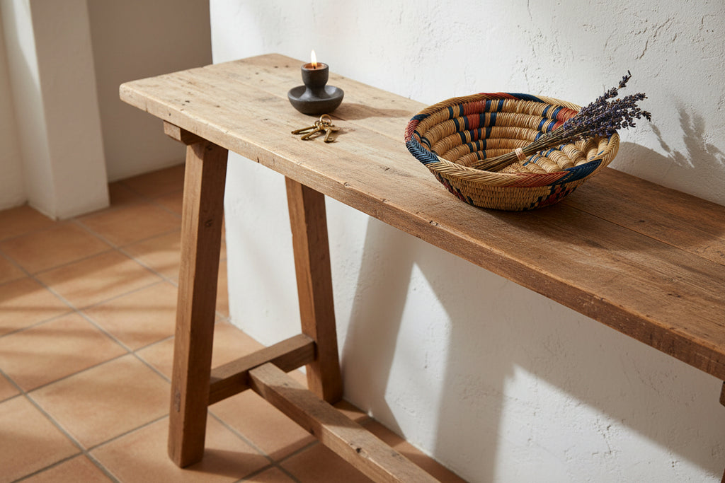 Corbeille artisanale en paille- Ref 060